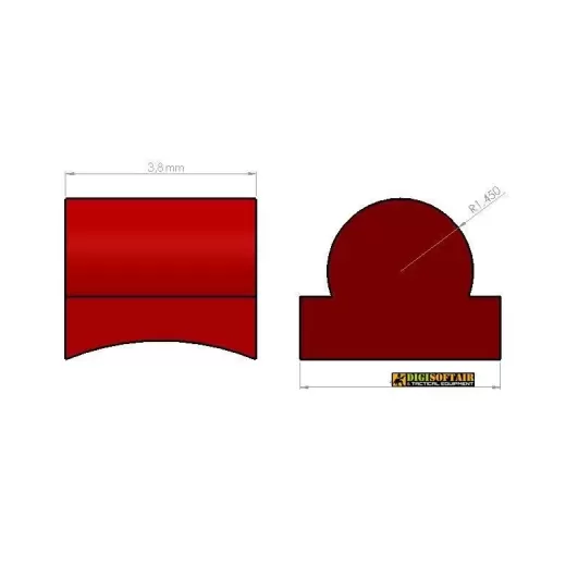 Silicone rubber omega shape HopUp nub Airsoftpro 5182