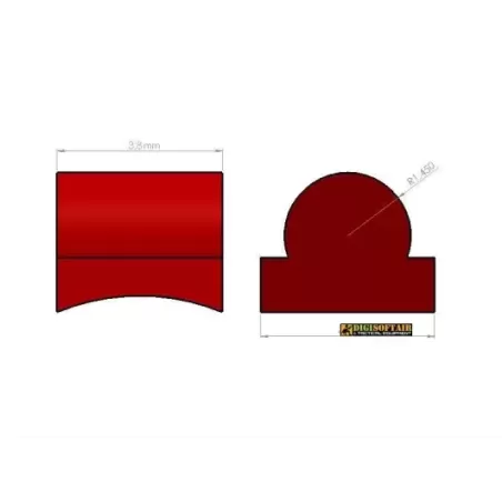 Silicone rubber omega shape HopUp nub Airsoftpro 5182