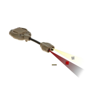 Pirate Arms Switch MPLS Helmet Light — Compact Side Mount Tan