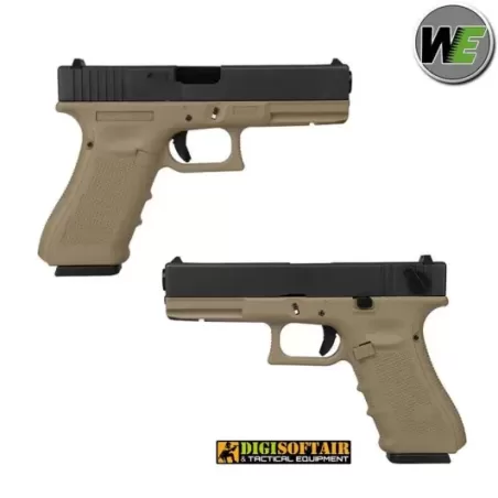 WE modello glock G18 C GEN 4 Tan PISTOLA SOFTAIR A GAS WE modello glock G18 C GEN 4 Tan PISTOLA SOFTAIR A GAS