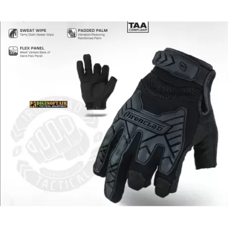 Ironclad Tactical FRAME impact glove black BBI-FRI