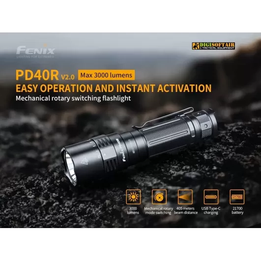 Fenix PD40R V2.0 Flashlight - 3000 Lumens