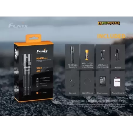 Fenix PD40R V2.0 Flashlight - 3000 Lumens