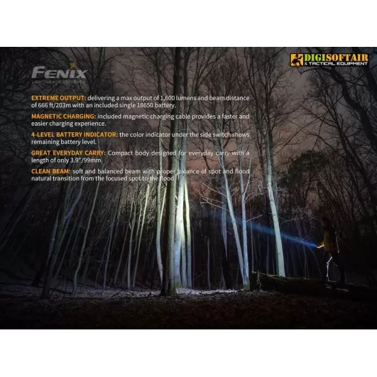 Fenix E30R 1600 lumens led RICARICABILE