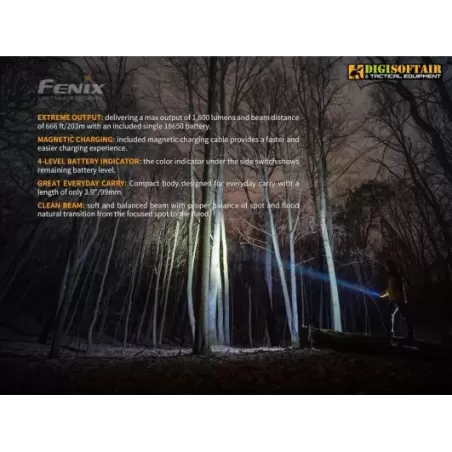 Fenix E30R 1600 lumens led RICARICABILE