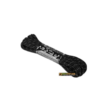 Paracord helikon tex reflective nero 15,24m