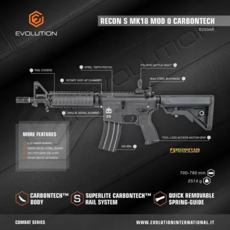 Evolution Recon S MK18 Mod 0 Carbontech EC03AR