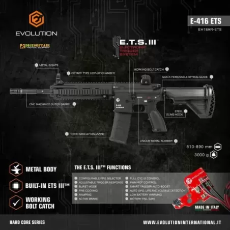 Evolution E-416 ETS con centralina programmabile EH18AR-ETS