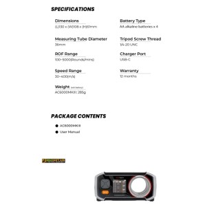 AceTech AC6000 MKIII Chronograph — Measures velocity, energy and ROF 2