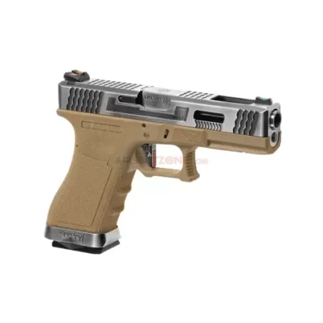 WE G-FORCE 17 series desert, silver slide blowback WE G-FORCE 17 series desert, silver slide blowback