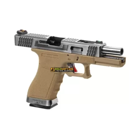 WE G-FORCE 17 series desert, silver slide blowback WE G-FORCE 17 series desert, silver slide blowback