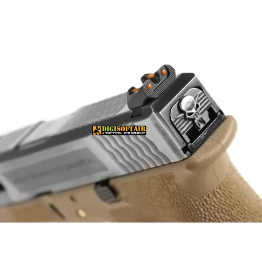 WE G-FORCE 17 series desert, silver slide blowback