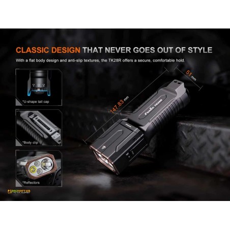 Fenix TK28R Rechargeable Tactical Flashlight 6500 lm