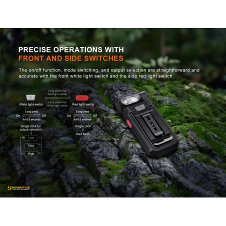Fenix SW05R-RED Spruce Green Rechargeable Clip-On Flashlight