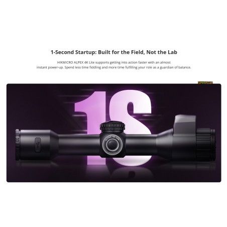 Hikmicro ALPEX 4K Lite A40EL — 4K Digital Day/Night Scope with 1000 m LRF