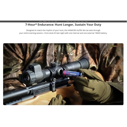 Hikmicro ALPEX 4K Lite A40EL — 4K Digital Day/Night Scope with 1000 m LRF
