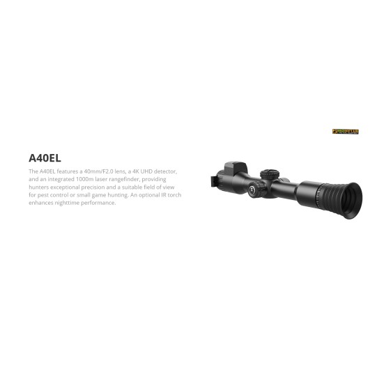 Hikmicro ALPEX 4K Lite A40EL — 4K Digital Day/Night Scope with 1000 m LRF