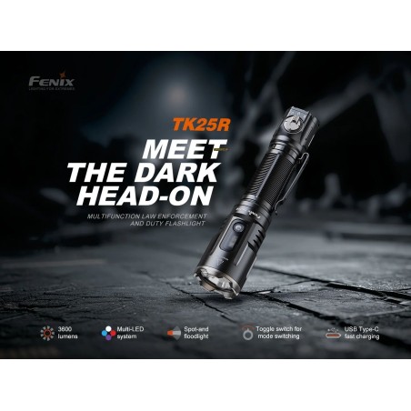 Fenix TK25R Tactical Flashlight UV Red Blue