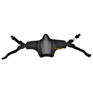 Wosport Maschera Half Face Nera Per Elmetto FAST