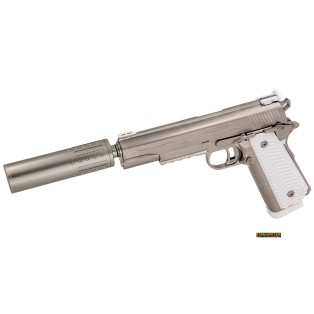 Vorsk VX 14 REQUIEM GBB Pistola Softair Silver White