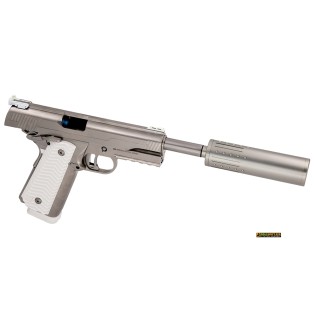 Vorsk VX 14 REQUIEM GBB Pistola Softair Silver White 2
