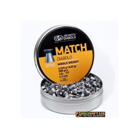 JSB Match Middle Weight 4.5mm 0.520g | Pellets 500 pz (000015-500)