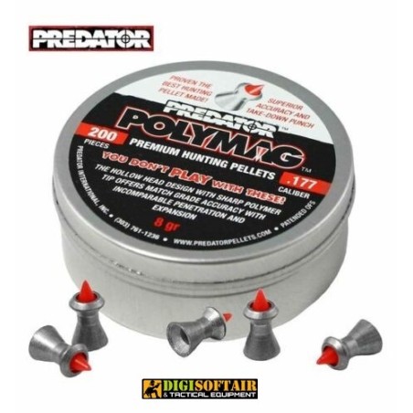 JSB Predator Polymag .177 / 4.5 mm | Airgun Pellets 200-Count