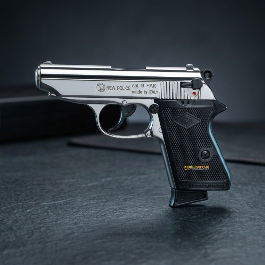 Buy Bruni Blank guns New Police 8mm nikel