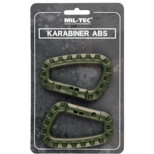 Mil-Tec Tactical Carabiners Pair Olive | Mil-Tec