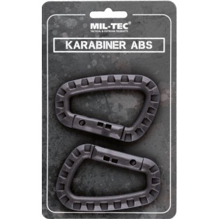 Mil-Tec Tactical Carabiners Pair Black | Mil-Tec