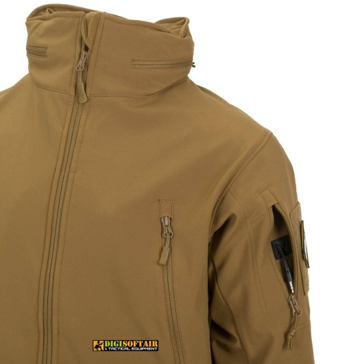 Buy Gunfighter Jacket Shark Skin Windblocker Coyote brown Helikon Tex