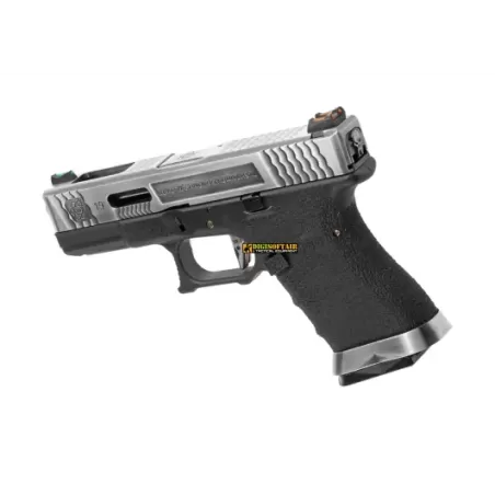 WE G-Force 19 SV Silver Barrel Metal Version GBB WE G-Force 19 SV Silver Barrel Metal Version GBB