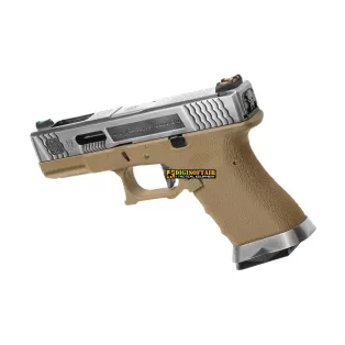 WE G-Force 19 SV Silver Barrel Metal Version Desert GBB 2