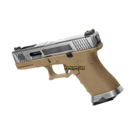 WE G-Force 19 SV Silver Barrel Metal Version Desert GBB WE G-Force 19 SV Silver Barrel Metal Version Desert GBB