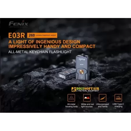 Fenix E03R Keychain Flashlight 260 lumen