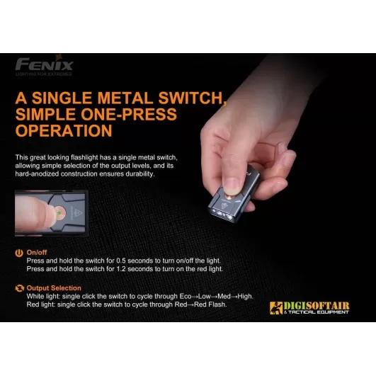 Fenix E03R Keychain Flashlight 260 lumen