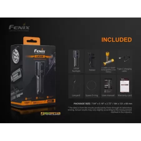Fenix flashlight LR35 10000 lumen