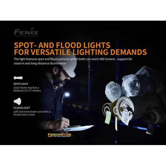 Fenix WT20R multifunctional flashlight 400 lumen