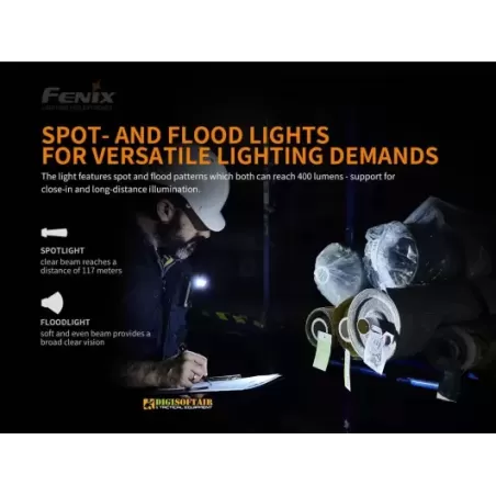 Fenix WT20R multifunctional flashlight 400 lumen