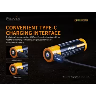 FENIX Batteria Ricaricabile 21700 5000 mAh 2