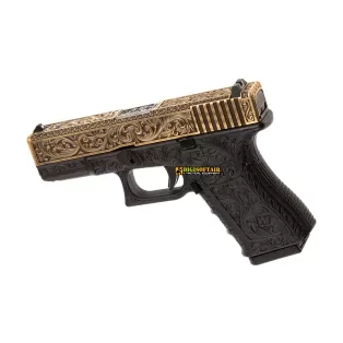 WE modello glock G19 ETCHED IVORY METAL VERSION GBB 2