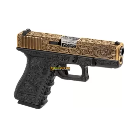 WE modello glock G19 ETCHED IVORY METAL VERSION GBB WE modello glock G19 ETCHED IVORY METAL VERSION GBB