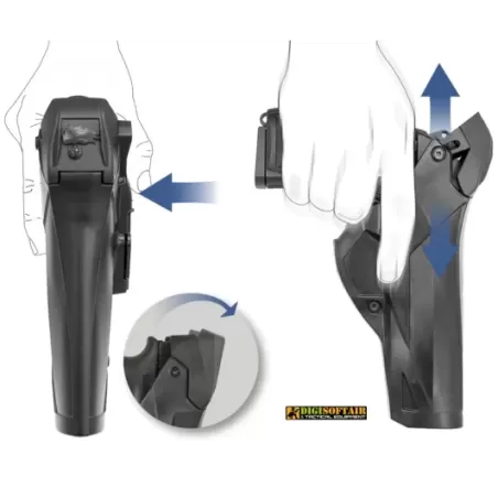 DCA8 ONE FOR TWO black Vega holster, holster for BERETTA 92 and