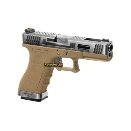 WE G force 18C custom series Desert, silver slide WE G force 18C custom series Desert, silver slide