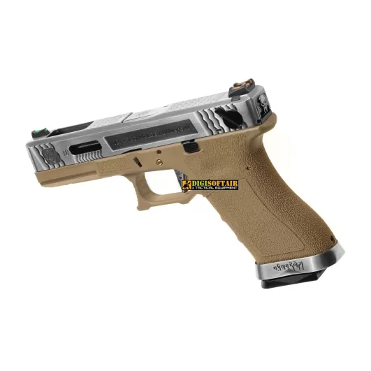 WE G force 18C custom series Desert, silver slide