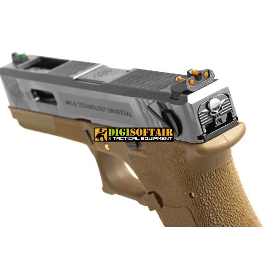 WE G force 18C custom series Desert, silver slide