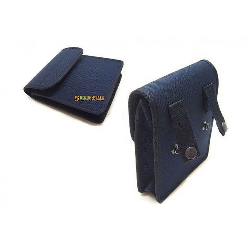 Blue Cordura/Nylon padded utility pouch with velcro 14x16x3.5
