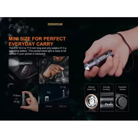 Fenix E12 V2.0 Torcia AA 160 lumen