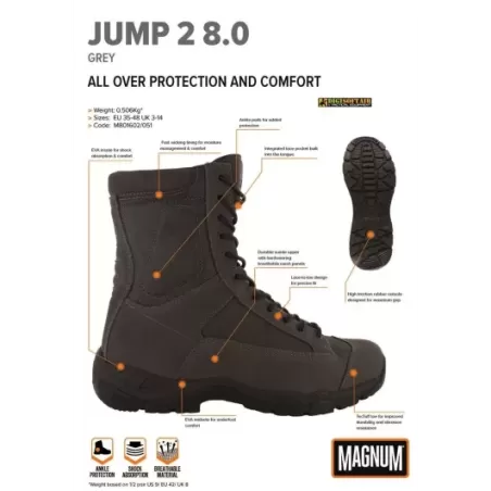 MAGNUM Anfibi Jump 2 neri 8 pollici