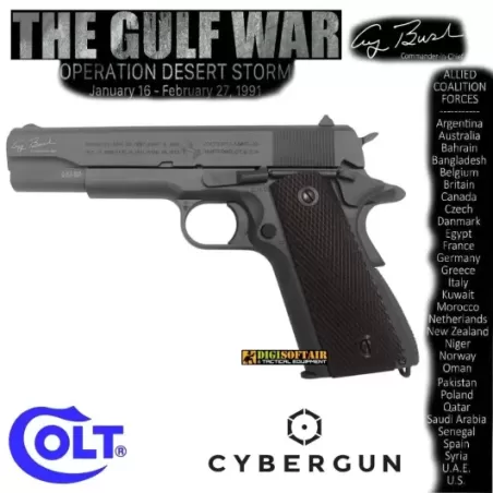 Colt 1911 A1 The Gulf War Co2 Blowback full metal Cybergun Colt 1911 A1 The Gulf War Co2 Blowback full metal Cybergun